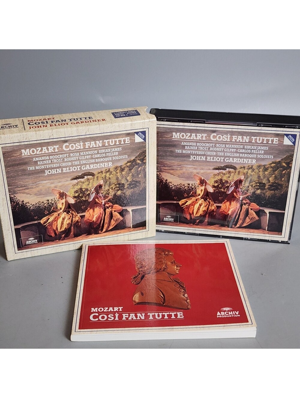 Mozart Così Fan Tutte John Eliot Gardiner 3 CD Box Set ARCHIV Produktion Opera